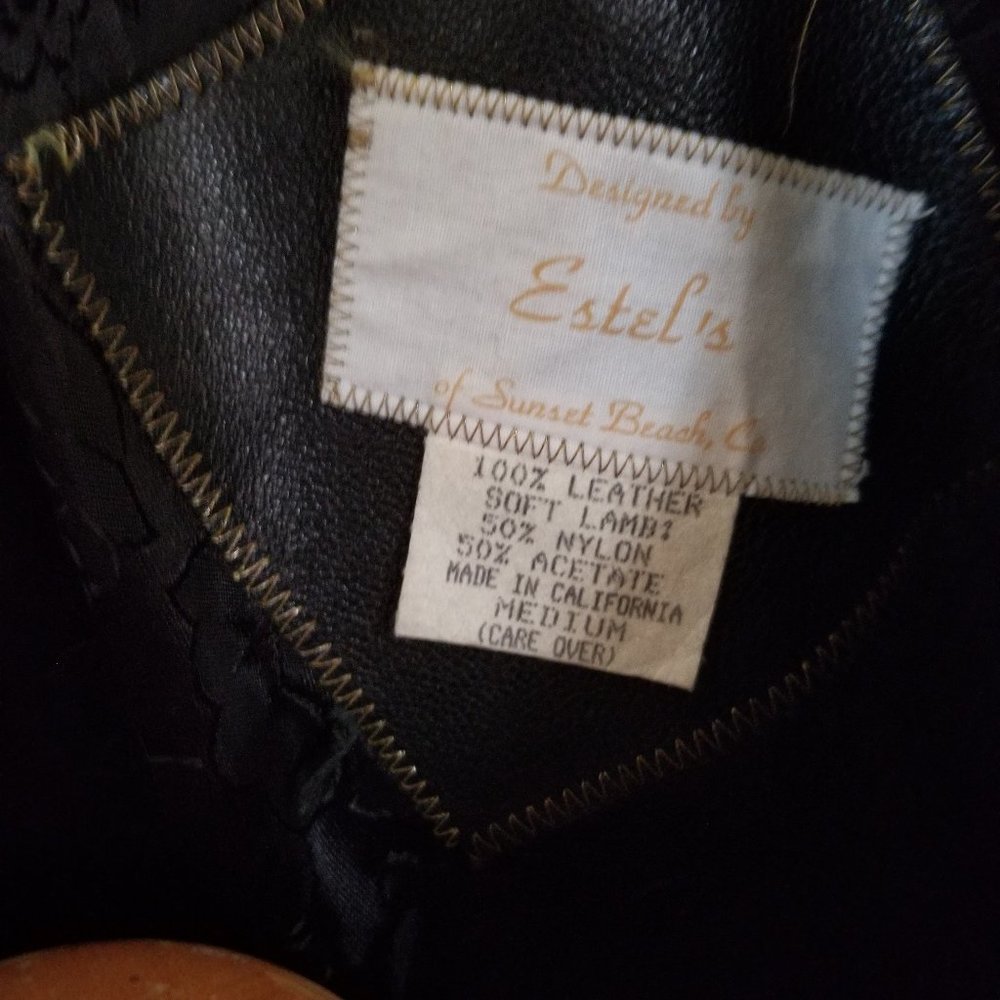 Vintage 1980s moto jacket, Back leather jacket, designer size Medium - Picture 15 of 15